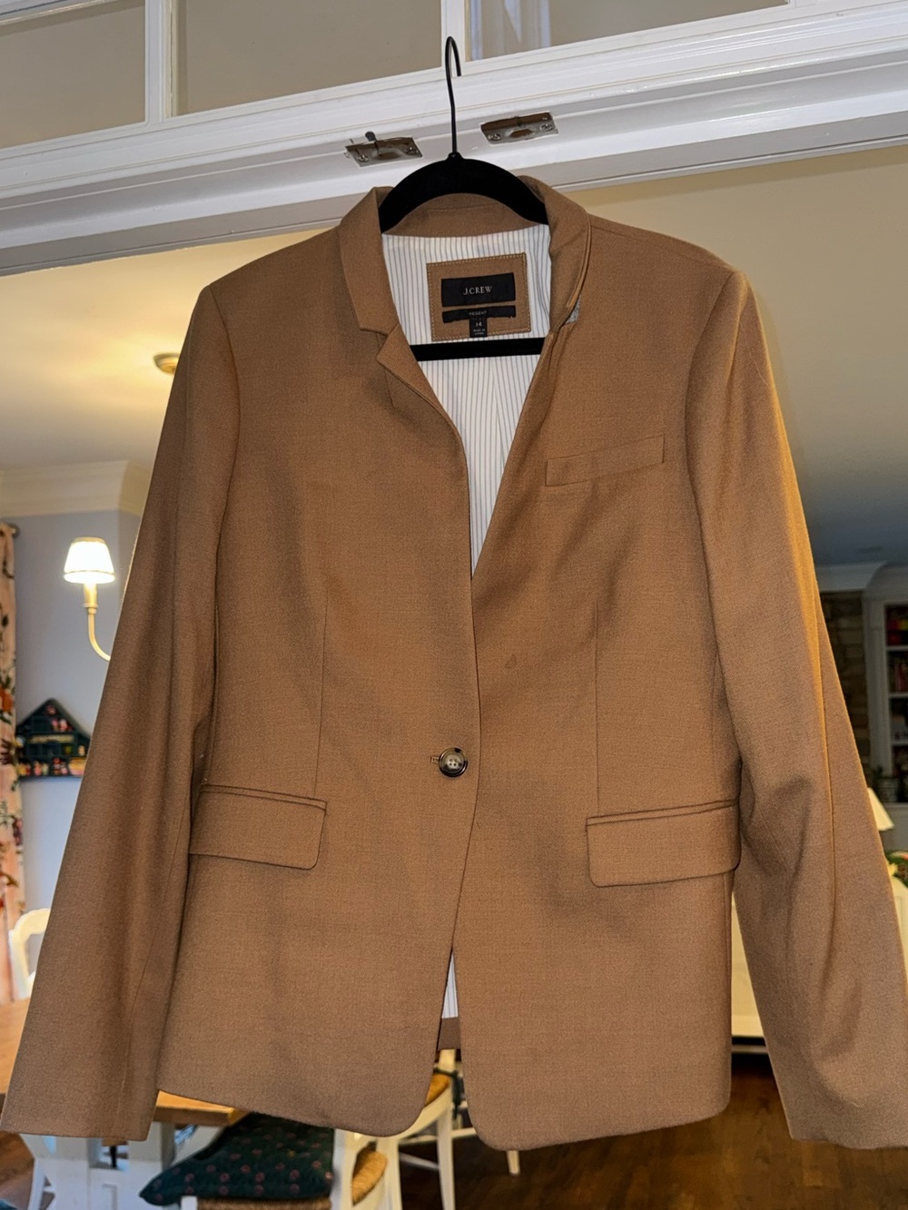 J. Crew Women's Camel Single-Button Blazer Jacket